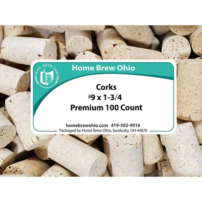 Home Brew Ohio 9 X 1 3/4 Premium Wine Corks