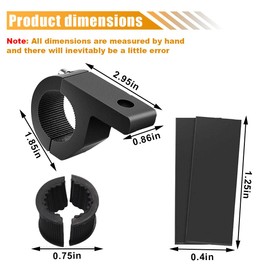 2PCS LED Light Bar Horizontal Bar Clamp Mounting Kit, Aluminum Alloy Tube Clamp Bracket Fit on 0.75" 1" 1.25" Bull Bars Roof Racks Roll Cages, Off-Road Light Mount Bracket for ATV UTV Truck