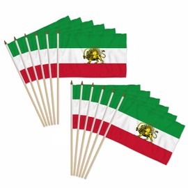 Iran (Lion) 12x18in Stick Flag - 1 dozen pack