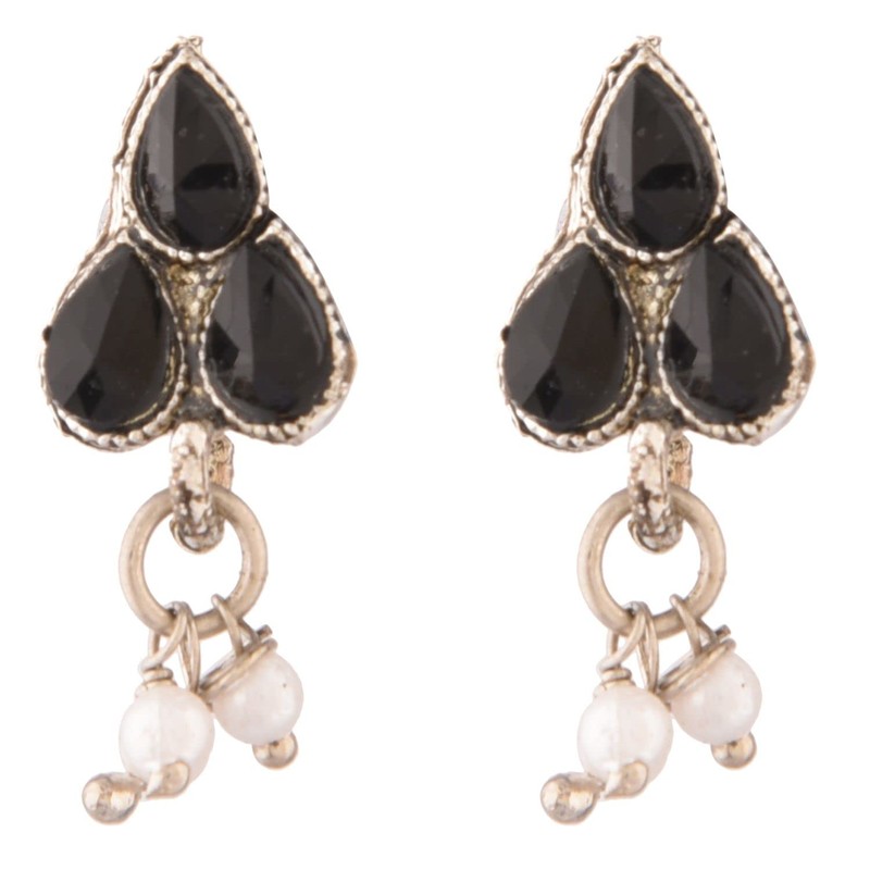 Efulgenz Conjunto de gargantilla, collar y pendientes de gota de