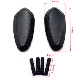 AfterMokit Replacement Mirror Block Off Base Plates for Yamaha R1 2000-2014 without Logo Black