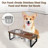 KEVIDEAWL Elevated Dog Bowls for Small Medium Dogs, Wood Raised