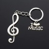 I Love Music & Treble Clef Charms Pendants Keychain Teacher