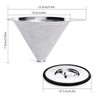 LHS Pour Over Coffee Dripper Reusable Coffee Filter Metal Cone