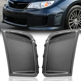 Hbzxqp Front Bumper Side Bezel Cover Compatible with Subaru Impreza WRX Sti 2014 2013 2012 2011 2010 2009 2008 Carbon Fiber Printing Air Vents Cover, A Pair (Carbon Fiber Style)