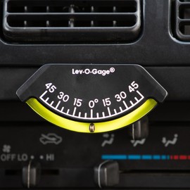 Sun Company 201-F Lev-o-gage Inclinometer | USA-Made Level Gauge for Off-Road Vehicle, Jeep, Truck, RV, Camper, Trailer, or Boat