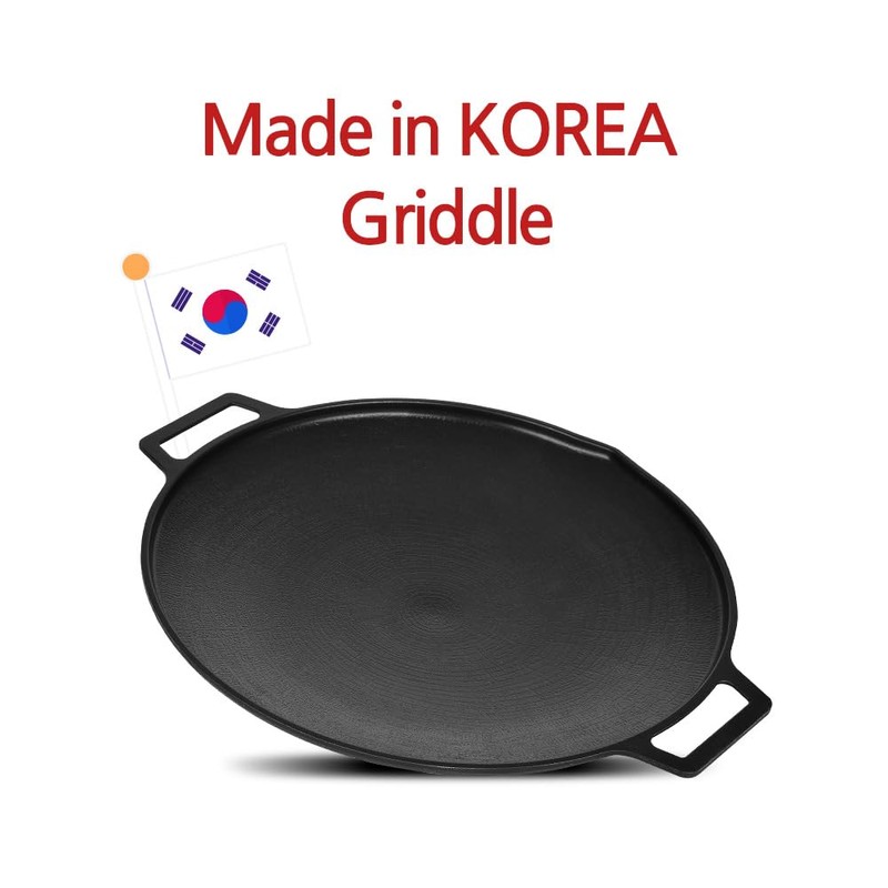 SISEM Korean BBQ 3 IH Griddle Grill Pan, Nonstick Coating,