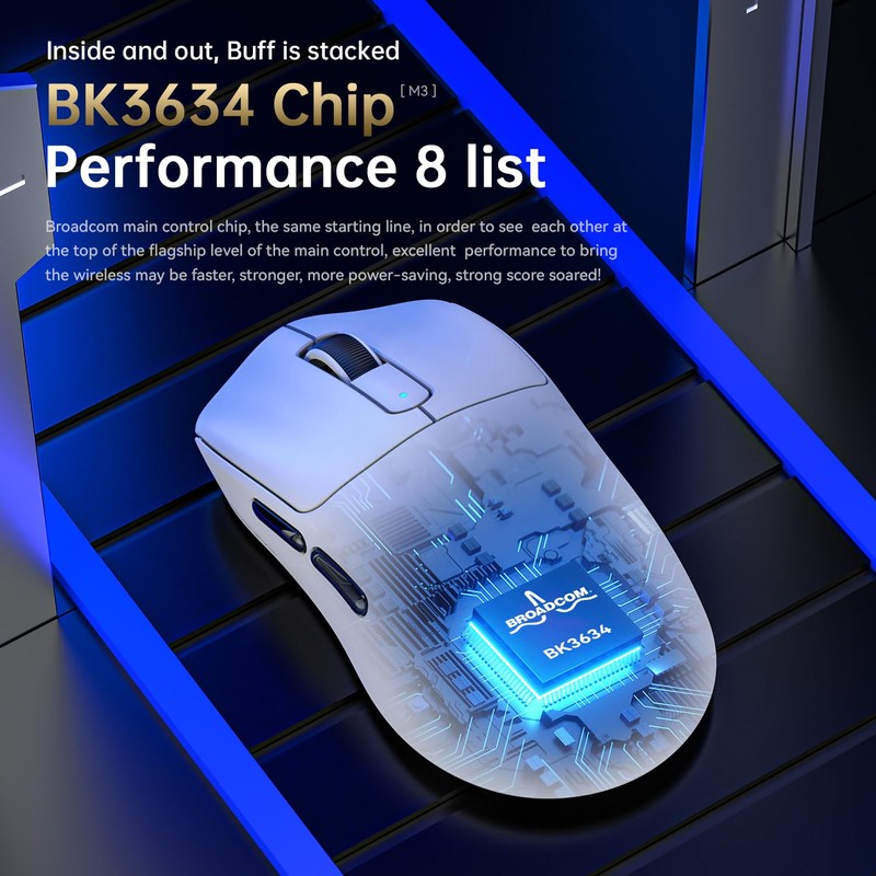 MAMBASNAKE M3 Wireless Gaming Mouse with Lightweight 39g,PixArt PAW3395 PRO