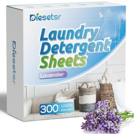 Diesetsr Laundry Detergent Sheets 150 Counts 300 Small Loads Travel Laundry Sheets ECO-friendly,No Plastic Clothes Washing Soap-Lavender