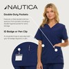 Nautica Scrubs for Women Set, 9 Pocket Breathable Scrub Sets