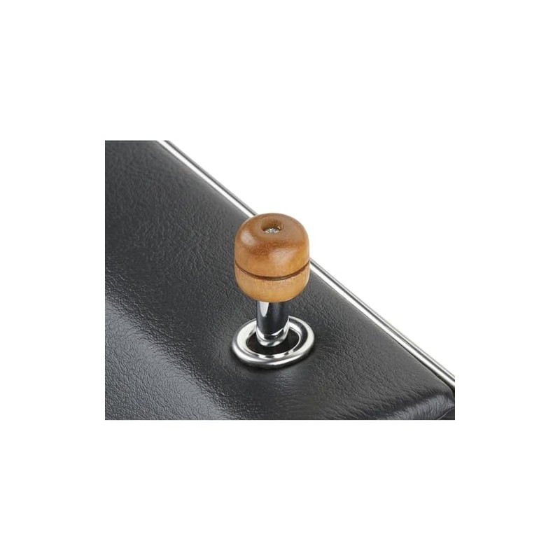 Speedway Motors Universal Round Door Lock Knob with Wood Accent,