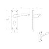 Pair Angular Lever on Euro Lock Backplate Handle - 150