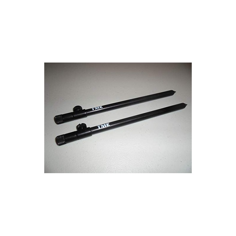 TMC 2 x Aluminium Bank Sticks 25-45 cm's. Rod Rests,