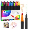 JOYIT Children's Felt Tip Pens, Watercolour Pens with Two Tips,
