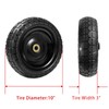 Gorilla Cart Wheels 10" Flat-free Solid Tire and Wheel Replacement