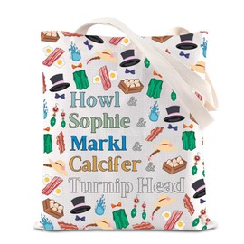 FOTAP Howl's Cartoon Merch Calcifer Lover Gift Tote Bag Anime Lover Inspire Handbag (HOWL UK)