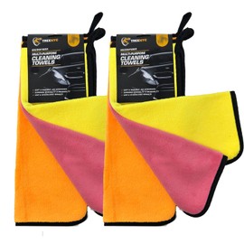 TrexNYC Microfiber Cleaning Cloth Set - Soft & Durable Cleaning Towels with Superior Durability & Reusability (2 Packs, Cleaning Towels, 3 Count)