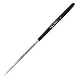 Hozan Diamond File, For Precision Processing of Hard and Heat Treated Materials, Grain Size: #200, Shape: Round, Tip Size: 0.04 inch (1 mm) Diameter, K-180