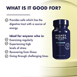 Higher Nature Glutamine - Versatile Amino Acid - 90 Capsules