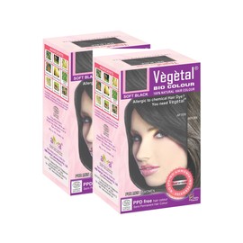 Vegetal Bio Colour -Combo (Pack Of 2) (50G, Soft Black)