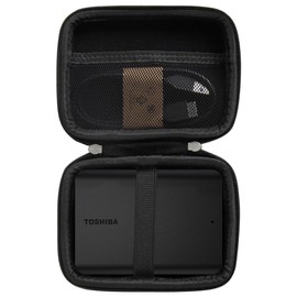 Anleo Hard Travel Case for Toshiba Canvio Basics/Canvio Flex/Canvio Advance/Canvio Gaming 1TB 2TB 3TB 4TB Portable External Hard Drive (Black)
