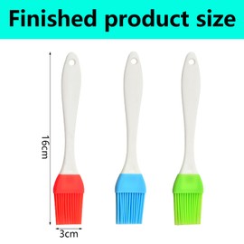 QZKJQDD 3Pcs Pastry Brushes, Oil Brush for Cooking, Bright Color Basting Brush, for Cooking Kitchen Baking Barbecue,Food Stirring
