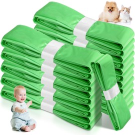 Pack of 12 Nappy Bin Refill Cassettes, 4.5 m, Tear-Resistant and Odour-Proof, Compatible with Tommee Tippee, Angelcare, LitterLocker, Sprout, Nappy Bin Refill Film for Cat Litter Disposal, Green