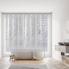 60 inch Height Shorted 8G Waterproof Shower Curtain Liner, Pebble Pattern, 3 Heavy Duty Magnets, Premium EVA Material Not PVC(72W x 60H)