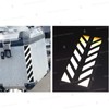 2 x Reflective Stickers for Touratech Motorcycle Aluminium Panniers (Black