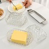 4-Pack Small Glass Serving Dish with Cover for Butter, Cream
