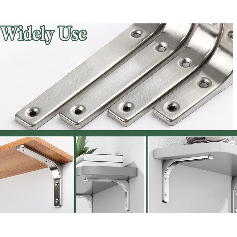 ZiYuya 4PCS Shelf Bracket, Right Angle Corner Brackets Heavy Duty