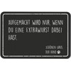Tassenbrennerei Doormat with German Text "Aufgemacht Wird nur wenn du