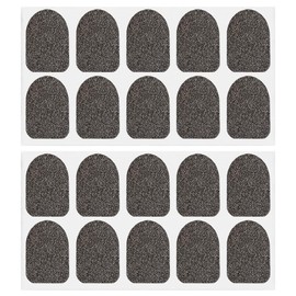 Changjiq Smartphone Touch Screen Stickers, Pack of 20, Mobile Game Finger Stickers, Flexible, Comfortable, Increased Maneuverability & Sweat Protection, Silver Fiber, Ultra Sensitivity, Abrasion