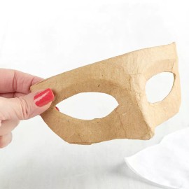 Factory Direct Craft Bulk Package of 12 Half Face 6" Wide Paper Mache Masks