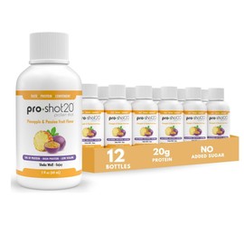 Pro Shot 20 Protein Shot Pineapple Passion Fruit Flavor 60ml 12 Packs / 프로샷20 단백질 샷 파인애플 패션프루트 맛 60ml 12팩