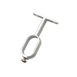 Amig - 2 Pack Mod.8 Aluminium Side Brackets White Painted for Indoor Cabinet Rods or Pipes Safe and Easy Installation Includes Screws | 30 x 15 x 66 mm