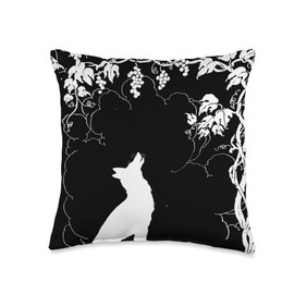 The Fox and The Grapes - Aesop's Fables Throw Pillow