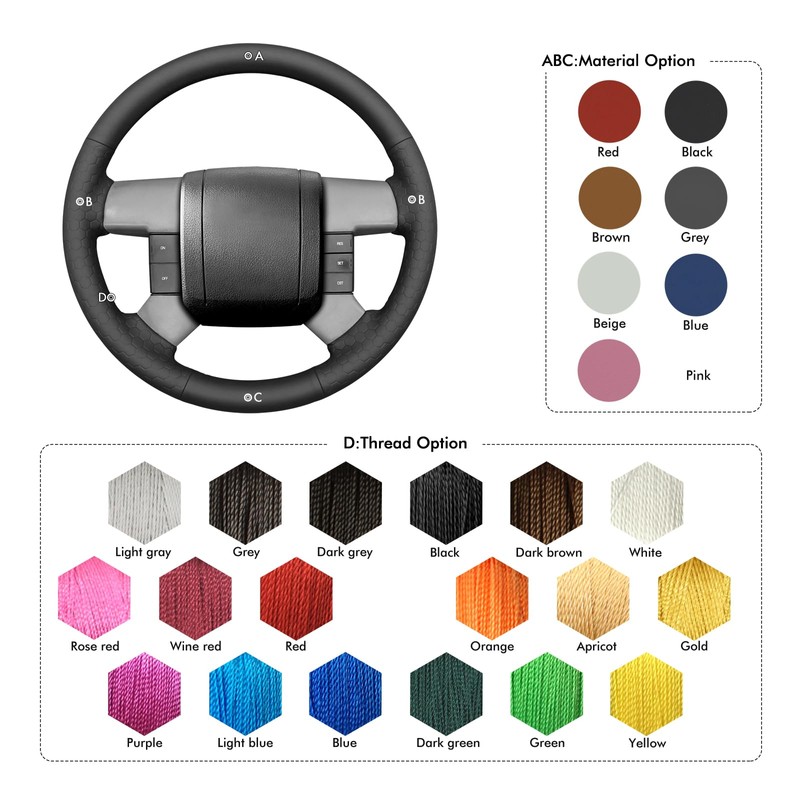 MEWANT Steering Wheel Cover for Ford F150 F250 F350 2004-2008