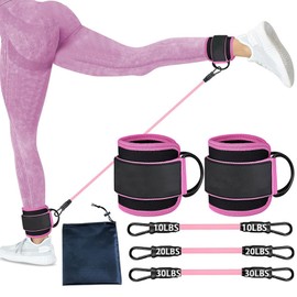 Resistance Bands Set, Ankle Resistance Bands with Cuffs and Storage Bag, Butt Exercise Device for Women, Legs and Glutes, Ankle Straps Gym for Home Training and Fitness Training