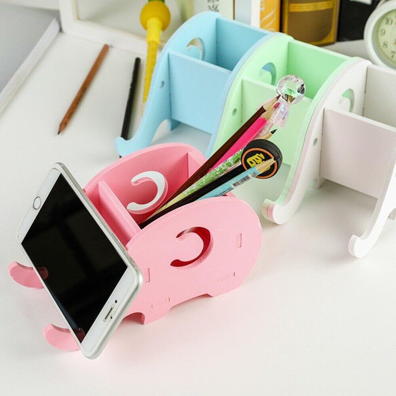 Roontin Pencil Holder For Desk Pretty Elephant Design Phone Holder
