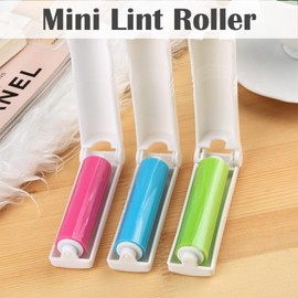 3 PCS Mini Lint Ro ller Washable Reusable Lint Roller Foldable Stick It Roller with Cover Handheld Pet Hair Remover for Carpets Sofa Clothes Furniture Cars