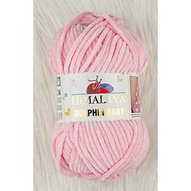 Himalaya Dolphin Baby 4 Knäuel Strickgarn 4x100 Gramm (15 oz) Babydecke Amigurumi Garn Super Bulky 524 Yds Samtgarn, Himalaya Garn, Babygarn, Häkelgarn Samtgarn (80319)