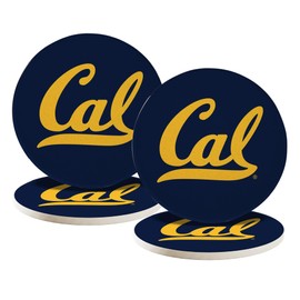 Desert Cactus University of California Berkeley Ceramic Coasters 4 Pack Golden Bears Cal UC Absorbent Drink Coasters with Cork Backing (Design A)