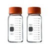 Pyrex Round Wide Mouth Media Storage Bottle with GL45 Screw