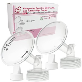 Nenesupply 21mm 2 pc Flanges Duckbill Valves Compatible with Spectra S2 S1 9 Plus Synergy Gold Breastpump Replacement to Spectra Pump Parts Flange Accessories Wide Mouth Work with Backflow Protector