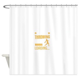 CafePress Discus Throwing Skills Loading Disc Decorative Fabric Shower Curtain