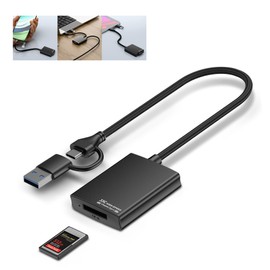 JJC CFexpress Type A Dedicated Card Reader USB 3.2 Gen2 High Speed 10Gbps USB-C/USB-A 2-in-1 Design Compatible with Android/Windows XP/Vista/7/8/8/8.1/10/11/Mac OS (including M1&M2 CPU