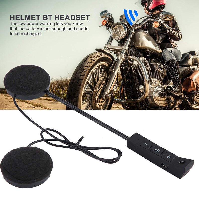1 Pair Motorcycle Helmet BT Headset Headphone Speakers Support Hands