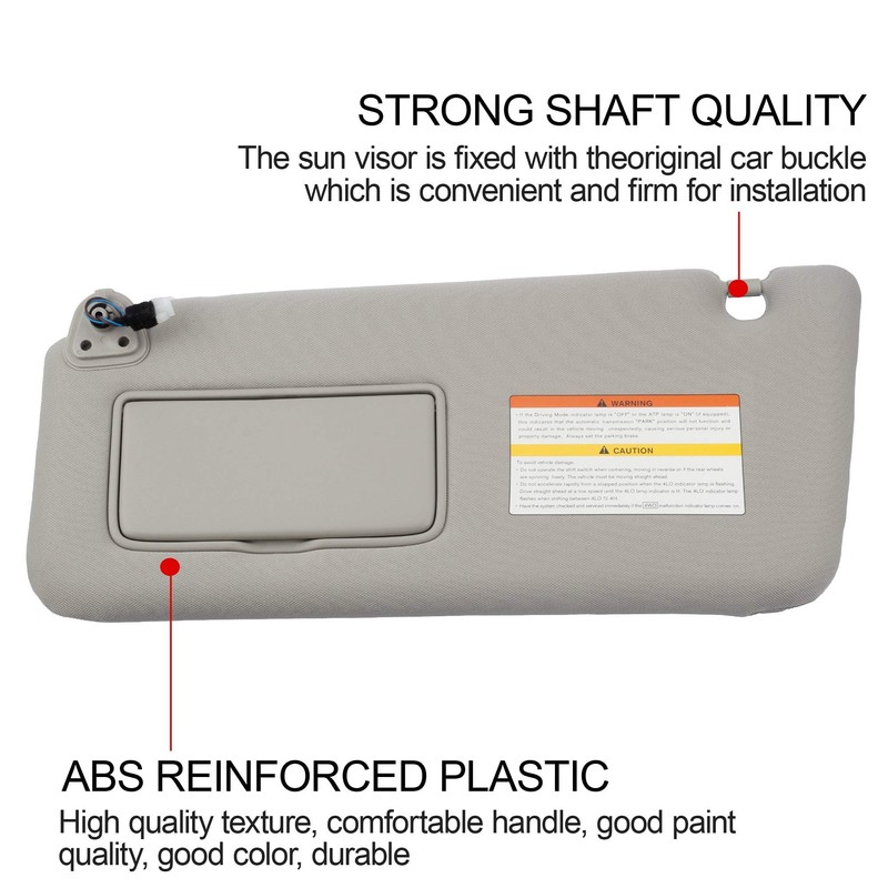 Dasbecan Gray Left Driver Side Sun Visor Compatible with Infiniti