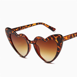 OWITER 6 Pack Bride Bridesmaid Heart Shaped Sunglasses White Heart Sunglasses Sun Glasses Women Love Glasses,white sunglasses (6pcs leopard)